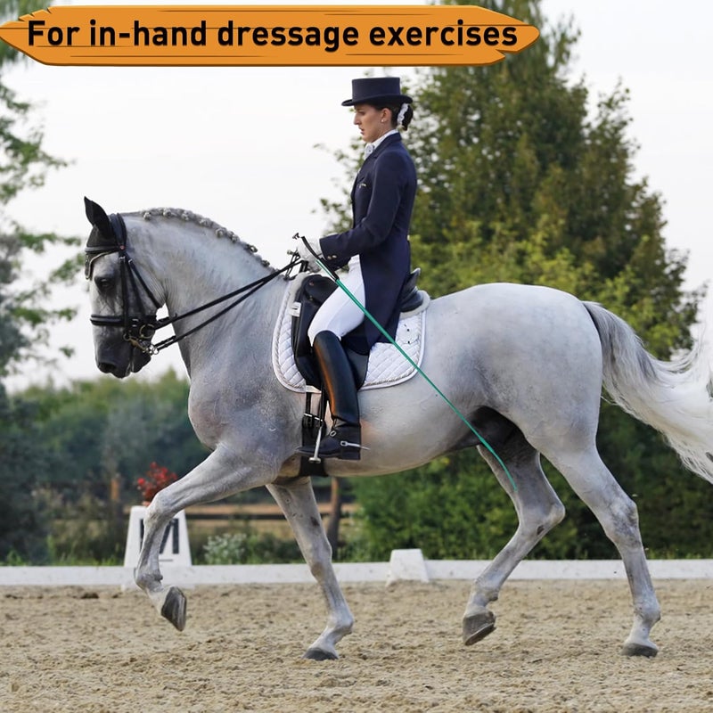 Luynro Horse Dressage Whip 43inch/47inch,Pig Whip Training Livestock Stick with Wristband,Comfortable Gel Handle - Image 5